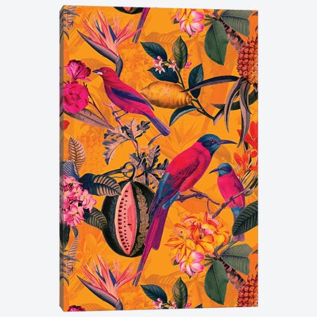 Vintage Tropical Birds Jungle Canvas Print #UTA231} by UtArt Art Print