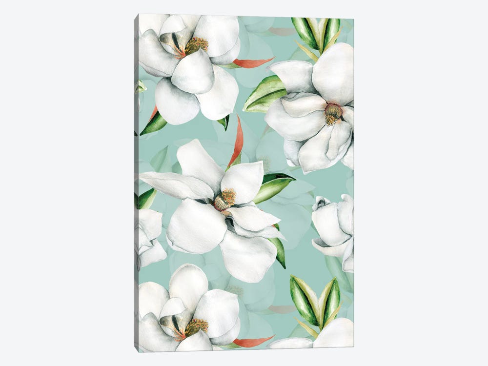 White Magnolia Blossoms by UtArt 1-piece Canvas Art Print