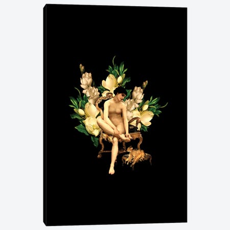 Vintage Venus With Cat And Magnolia Flowers Canvas Print #UTA243} by UtArt Canvas Artwork