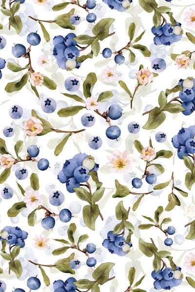 UtArt: Scandinaviascandinavian Midsummer Blueberry Meadow by UtArt