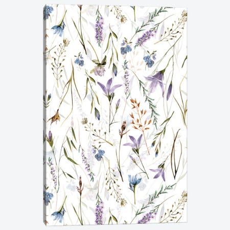 Scandinavian Midsummer Wildflowers And Herbs Meadow Canvas Print #UTA261} by UtArt Canvas Art