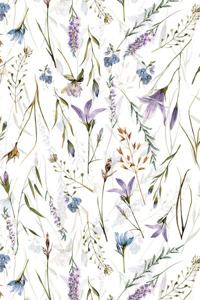 UtArt: Scandinavian Midsummer Wildflowers And Herbs Meadow by UtArt