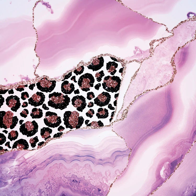 Abstract Purple Marble With Exotic Animal Skin