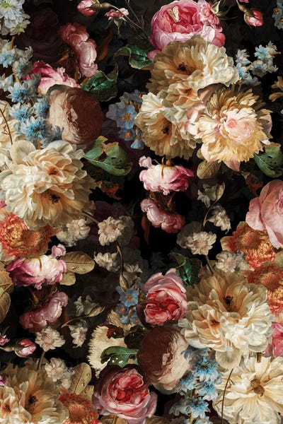 Glam Bedroom: Baroque Lush Flower Garden by UtArt