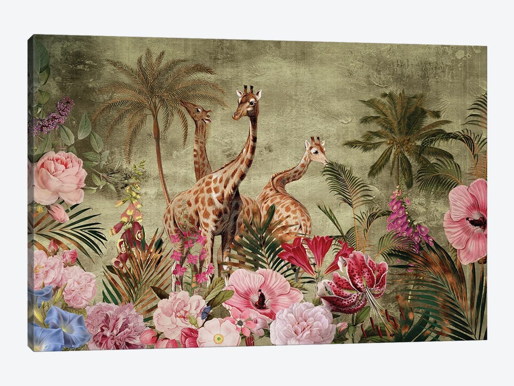 Africa Safari - Exotic Vintage Journey by UtArt 1-piece Canvas Art Print