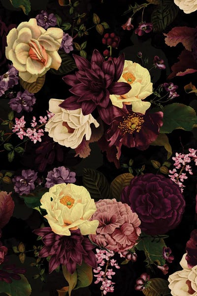 UtArt: Vintage Night Garden by UtArt