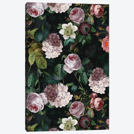 Lush Midnight Baroque Flower Garden IX Canvas Print #UTA293} by UtArt Art Print