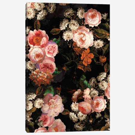 Lush Midnight Baroque Flower Garden XIII Canvas Print #UTA298} by UtArt Canvas Print
