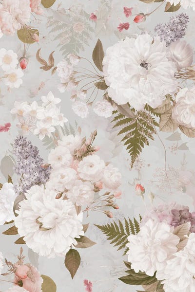 UtArt: Pastel Peonies Garden by UtArt