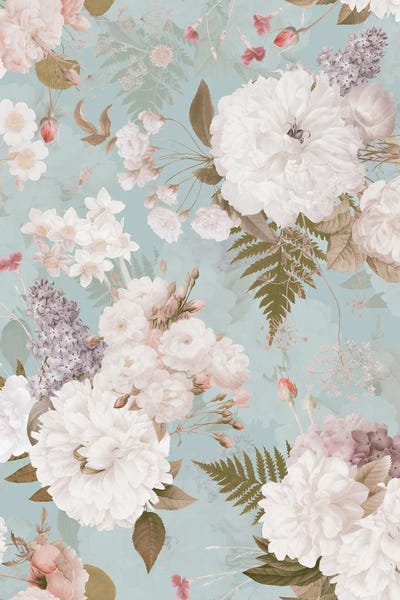 UtArt: Pastel Peonies Garden II by UtArt