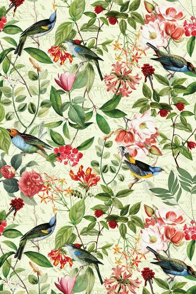 Tropical Birds And Flowers by UtArt multi panel art