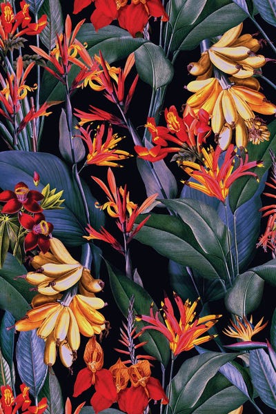 UtArt: Midnight Flower Jungle by UtArt