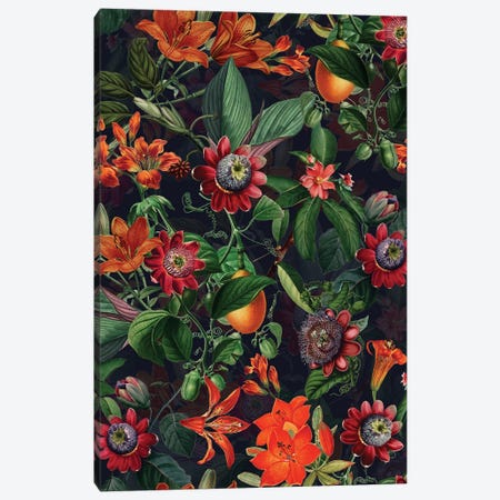Tropical Night Flower Jungle Canvas Print #UTA320} by UtArt Art Print