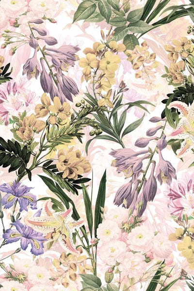 UtArt: Blush Vintage Springflowers Garden by UtArt