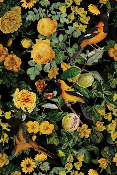 UtArt: Tropical Golden Night Jungle by UtArt