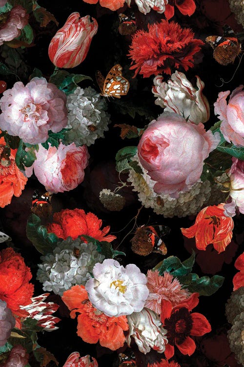 Antique Jan Davidsz. De Heem Lush Flower Botanical Garden