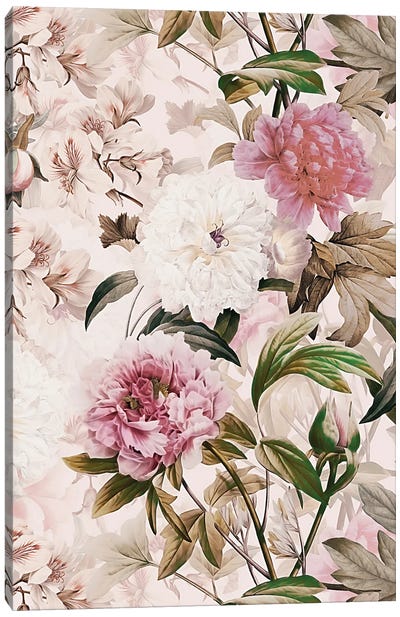 Blush Vintage Magnolia Garden Canvas Art Print - Magnolia Art