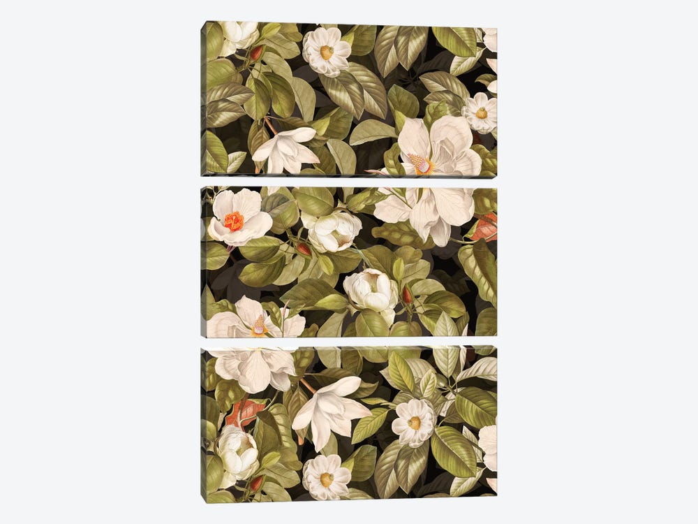 Vintage Magnolias by UtArt 3-piece Art Print