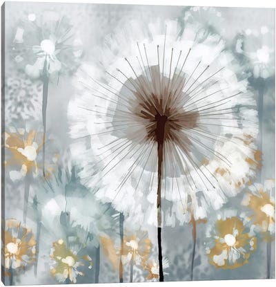 Dandelion Abstract I Canvas Art Print - Abstract Floral & Botanical Art