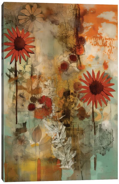 Floral Fantasia III Canvas Art Print - Daisy Art