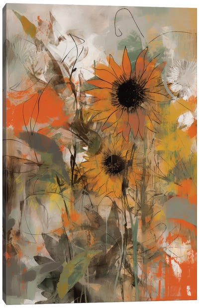 Floral Fantasia V Canvas Art Print - Daisy Art