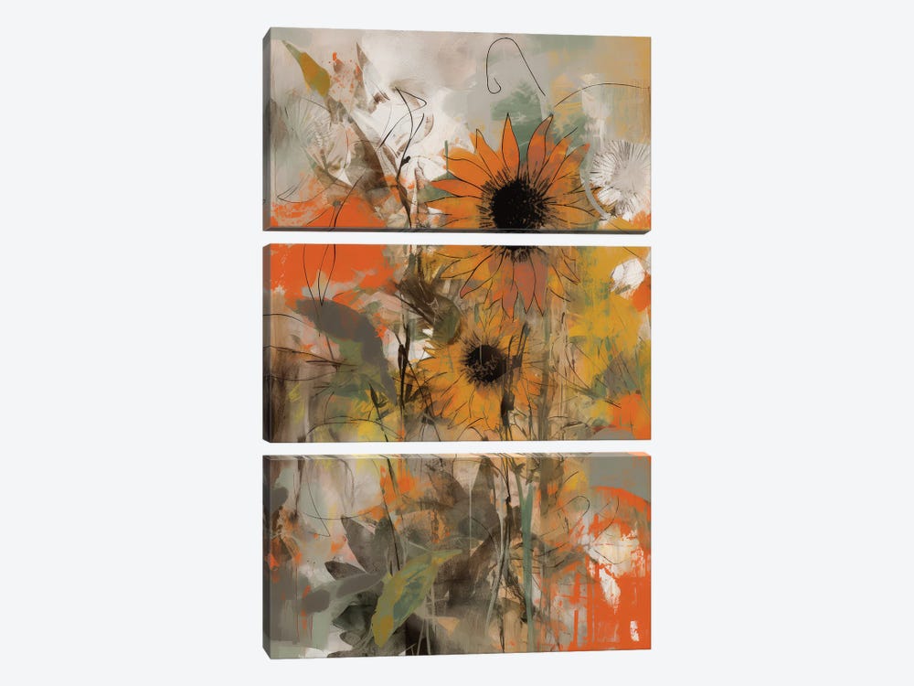 Floral Fantasia V by UtArt 3-piece Canvas Wall Art