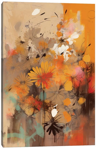 Floral Fantasia VI Canvas Art Print - Daisy Art