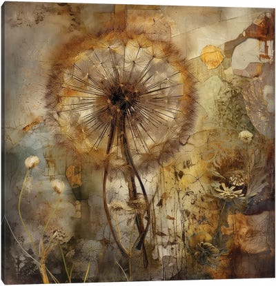 Blown Away Canvas Art Print - Abstract Floral & Botanical Art