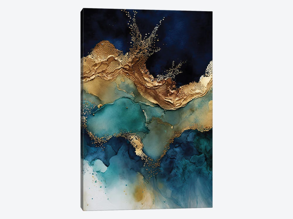 Marble Splash by UtArt 1-piece Canvas Artwork