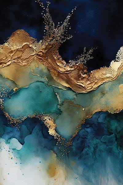 Jewel Tone Abstracts: Marble Splash by UtArt