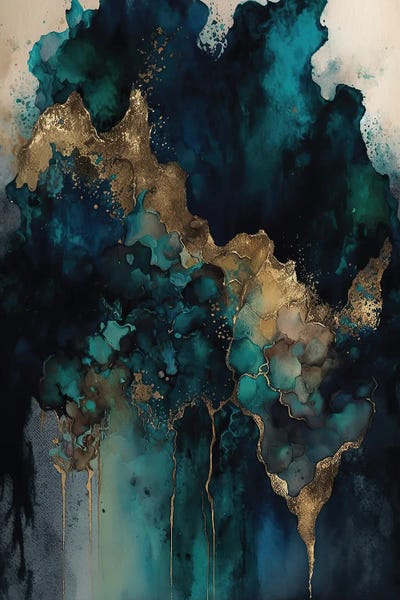 Jewel Tone Abstracts: Aquatic Embrace by UtArt