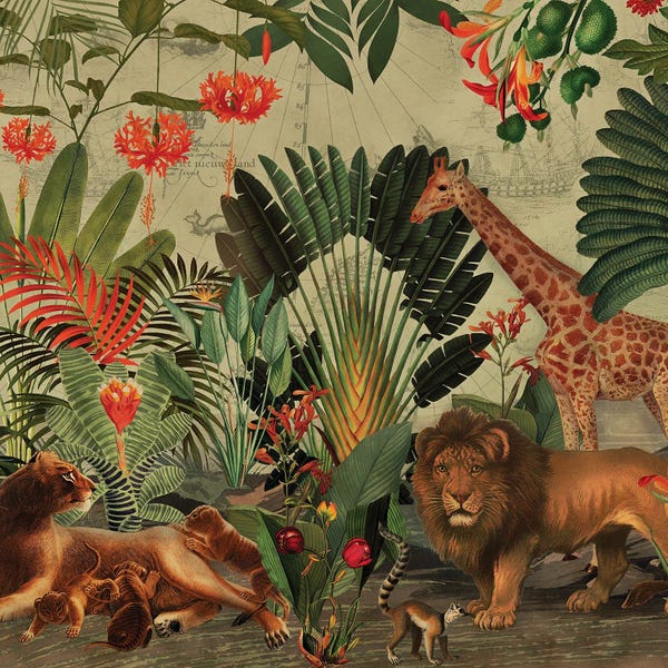 Giraffes: Nostalgic Jungle by UtArt