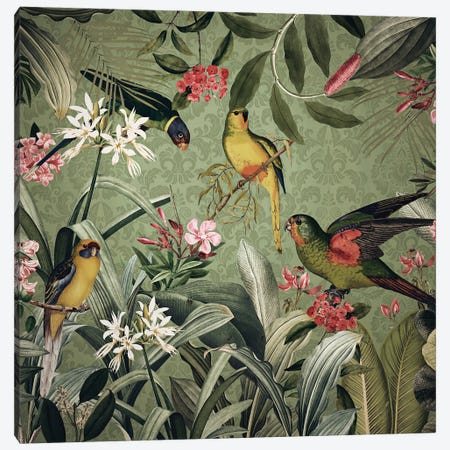 Birds In Paradise Canvas Print #UTA397} by UtArt Art Print