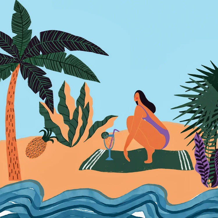 At The Beach by UtArt wall art