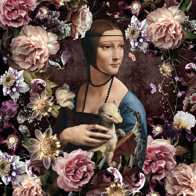 Lady With Ermine by UtArt wall art