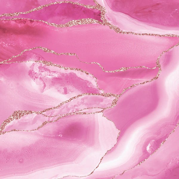 UtArt: Beautiful Pink Agate And Marble by UtArt
