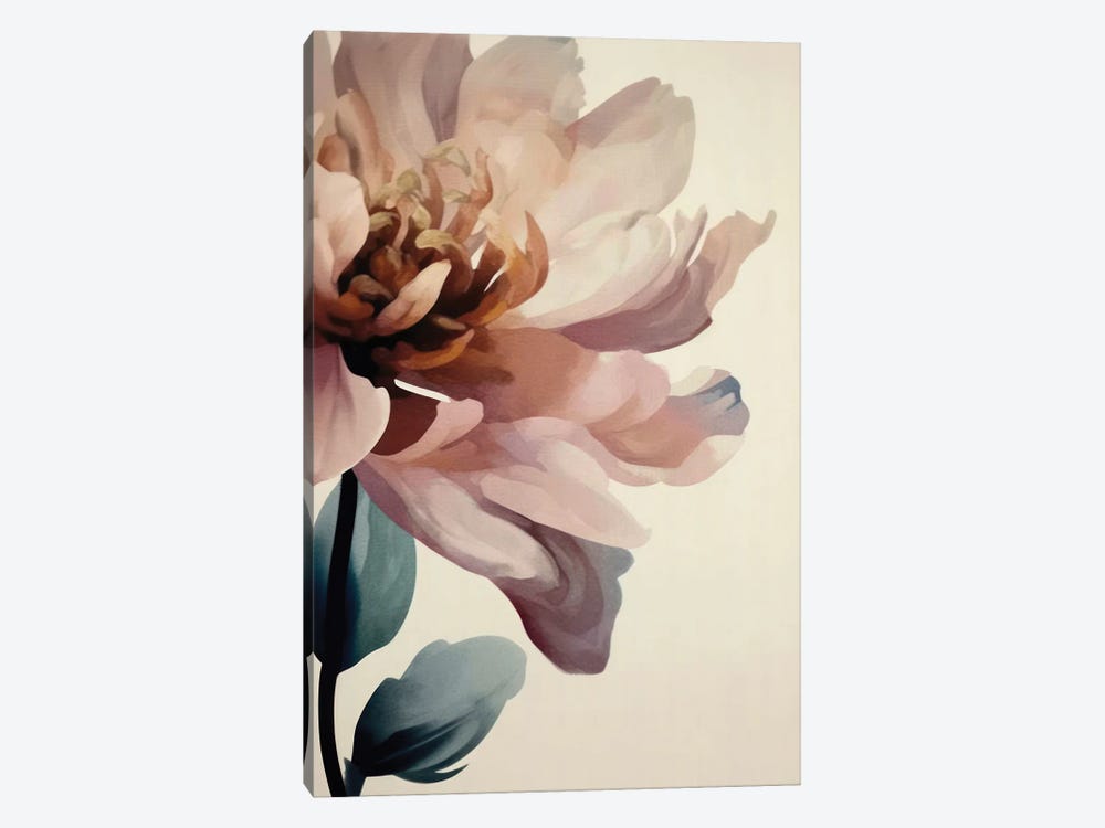 Blush Abstract Dahlia Flower by UtArt 1-piece Art Print