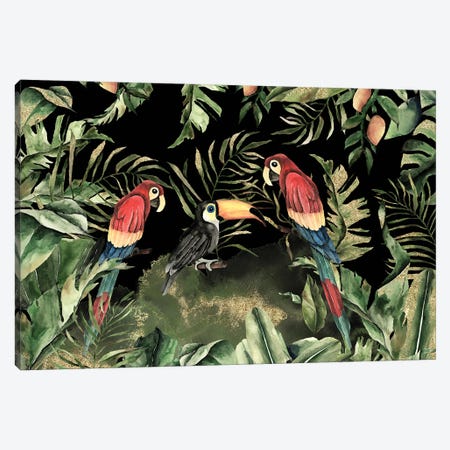 Birds Night Jungle Canvas Print #UTA43} by UtArt Canvas Art