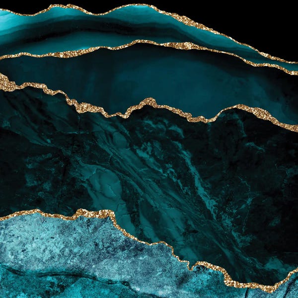UtArt: Blue Agate And Marble by UtArt