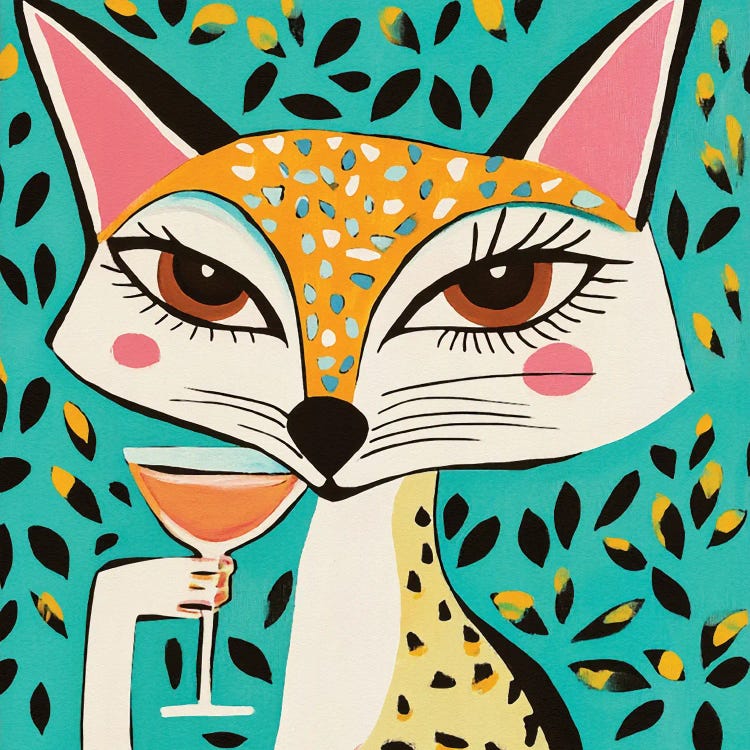Fox In A Bar by UtArt wall art