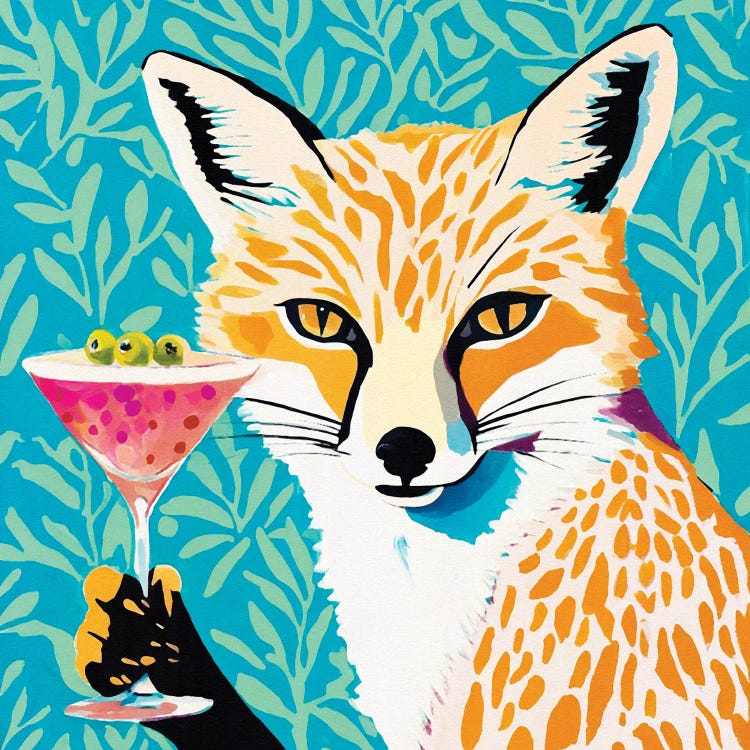 Fox In Bar by UtArt wall art