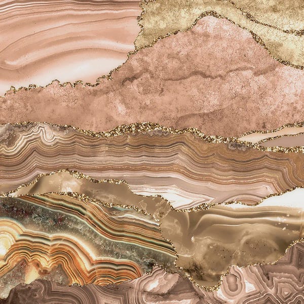 UtArt: Blush Beige Agate by UtArt