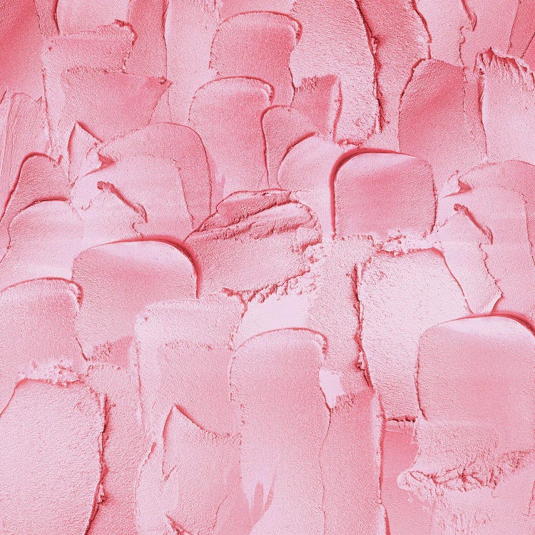 Blush Pink Hand Painted Metallic Strokes