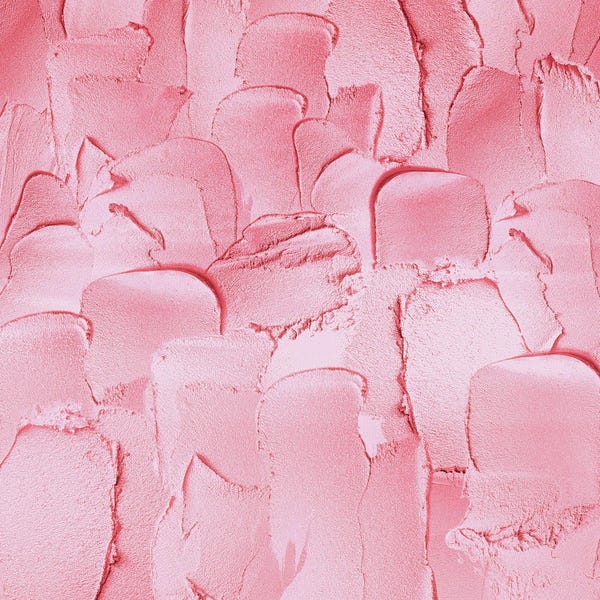 Blush Pink Hand Painted Metallic Strokes