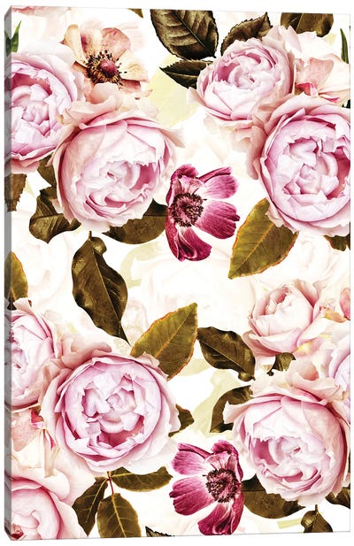Blush Real Roses I Canvas Art Print - Granny Chic