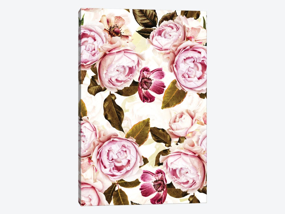 Blush Real Roses I by UtArt 1-piece Canvas Print
