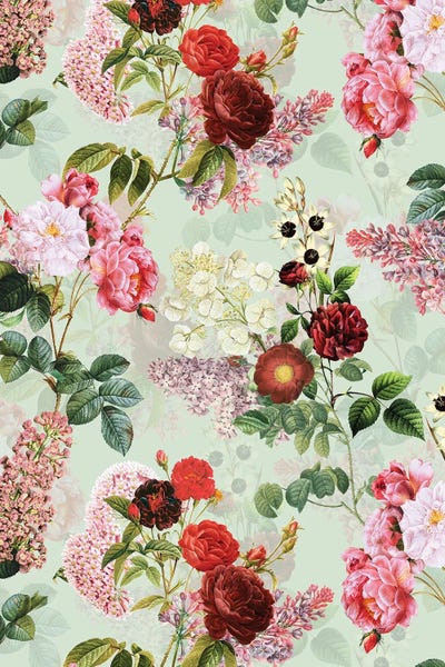 Granny Chic: Blush Redouté Summer Garden by UtArt