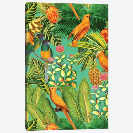 Colorful Birds Vintage Jungle Canvas Print #UTA70} by UtArt Art Print