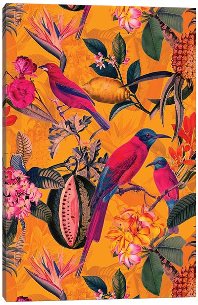Colorful Tropical Jungle Canvas Art Print - UtArt