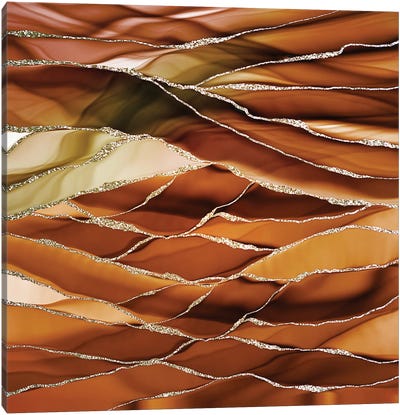 Copper Agate Mermaid Slices Canvas Art Print - UtArt